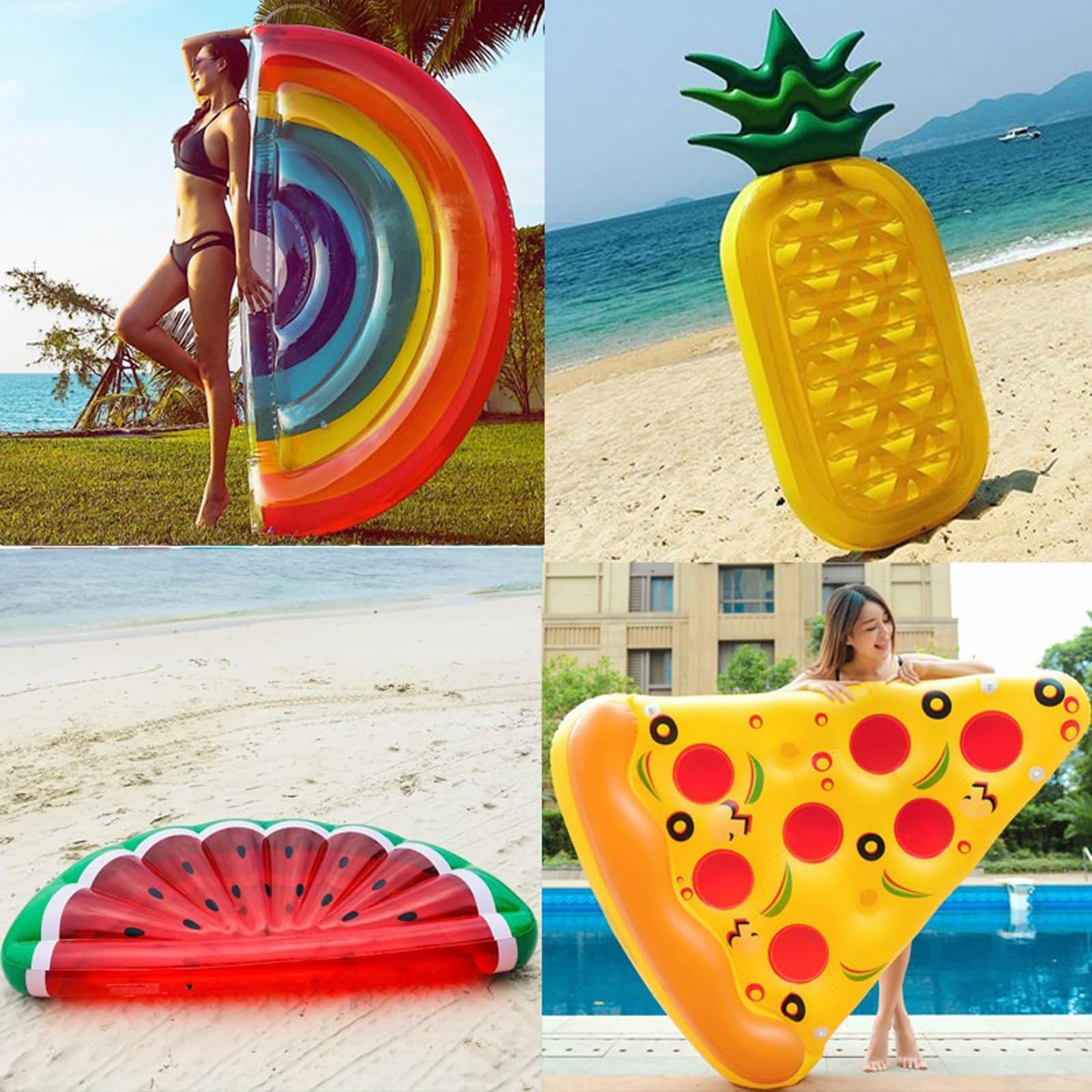 Matelas Gonflable Piscine, Matelas Pneumatique Piscine | Amusantes et Faciles À Transporter, Idéales pour les Fêtes D'été à la Plage