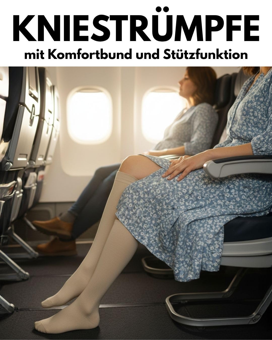 sockenkauf24 1 | 2 | 4 Paar Stützstrümpfe Reisestrümpfe Kompressionsstrümpfe Damen & Herren Stützkniestrümpfe