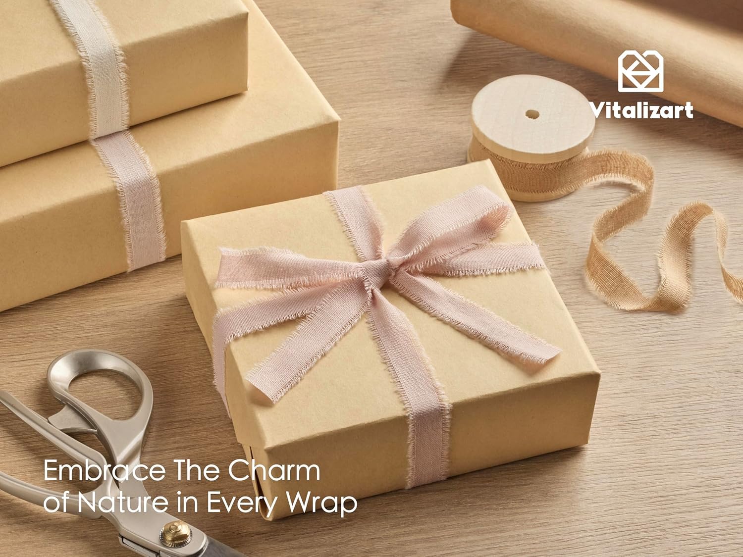 Vitalizart Natural Cotton Ribbon 5/8" x 63Yd Mixed 9 Colours, 9 Rolls*7Yd Handmade Fringe - Image 4