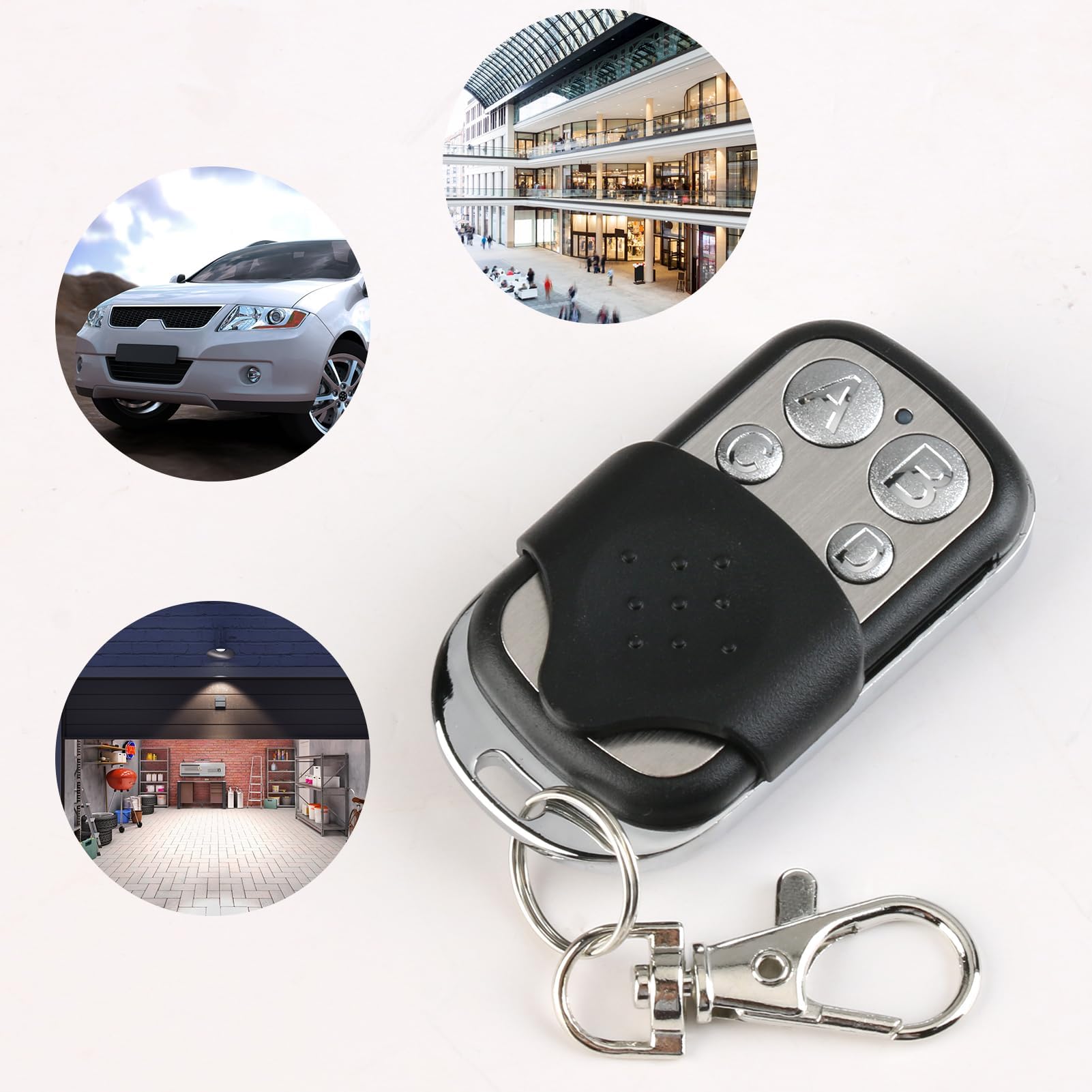 Mandos A Distancia Para Puerta De Garaje - Pack De 3, Frecuencia 433 MHz, Programables, Compatibles Con La Mayoría De Motores
