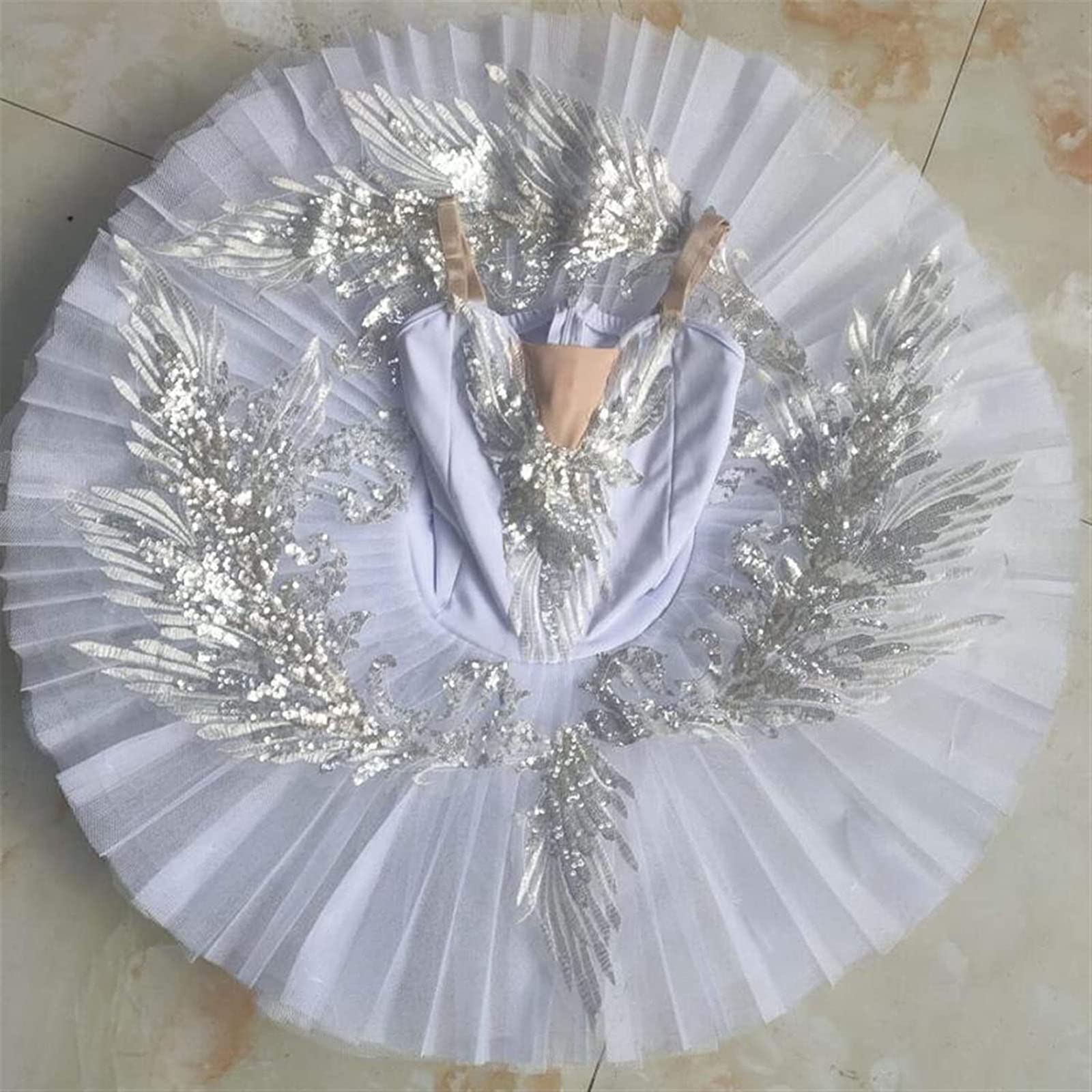 Robe Tutu de Danse de Ballet pour Filles Costume du lac des cygnes Compétition de Costumes de Danse