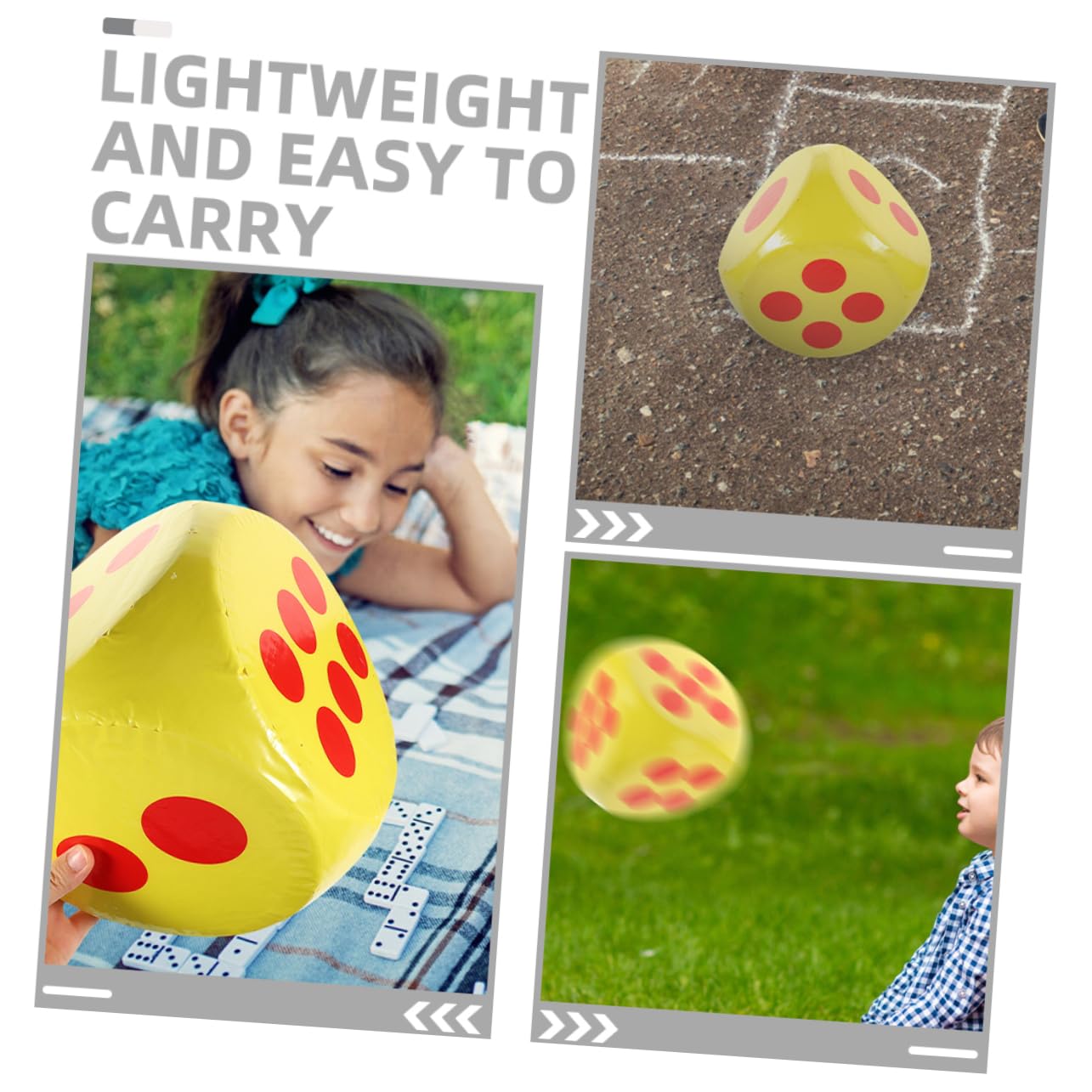 VICASKY Dado di Schiuma Gigante Giallo a 6 Facce Porta Gioco Giocattolo Educativo Portatile per Bambini e Adulti Adatto per Insegnamento in Classe e Feste