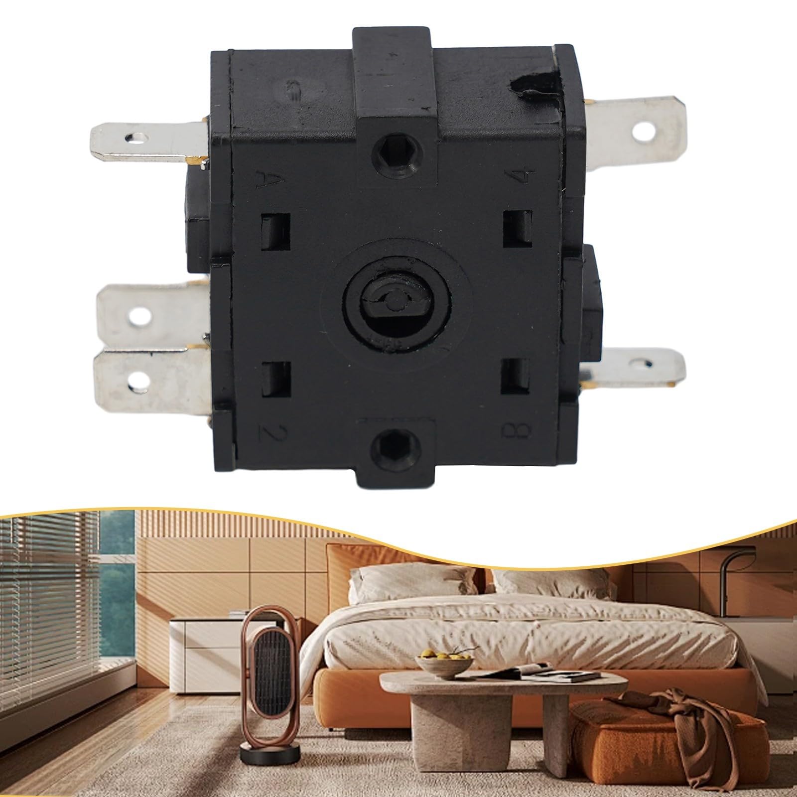 Interruttore Rotante Per Riscaldatore Ambiente, Selettore A 3 O 5 Pin, 16A 250V AC - Foto 5