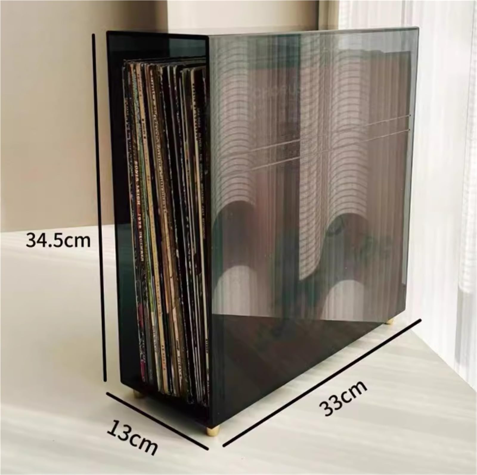 Soporte Vinilos Álbumes Organizadores De Discos Apilables De Acrílico Transparente con Forma De Cubo, Caja De Almacenamiento For Salas De Cine Estanteria Vinilos De Discos