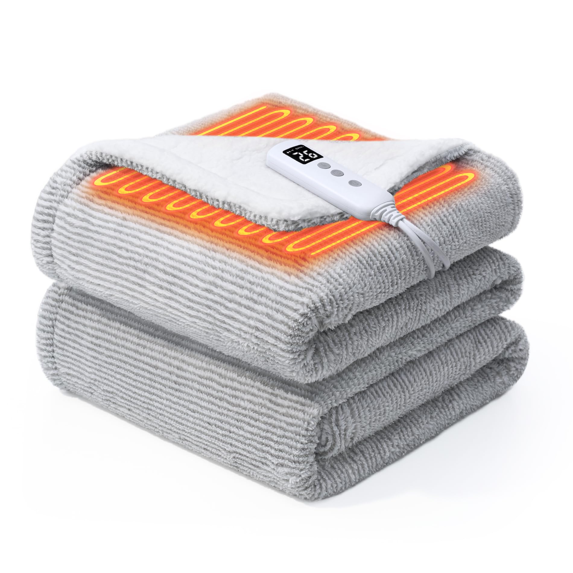 Amazon | 電気毛布 掛け敷き兼用 ダブル 200×150cm 洗える 日本製