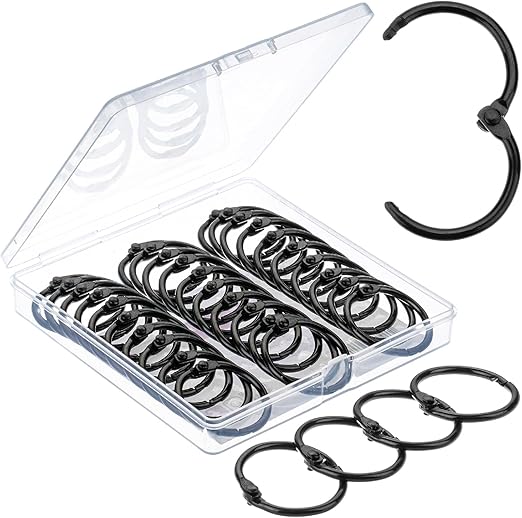 Amazon.com : Mr. Pen- Loose Leaf Binder Ring, 40 Pack, Black Binder ...