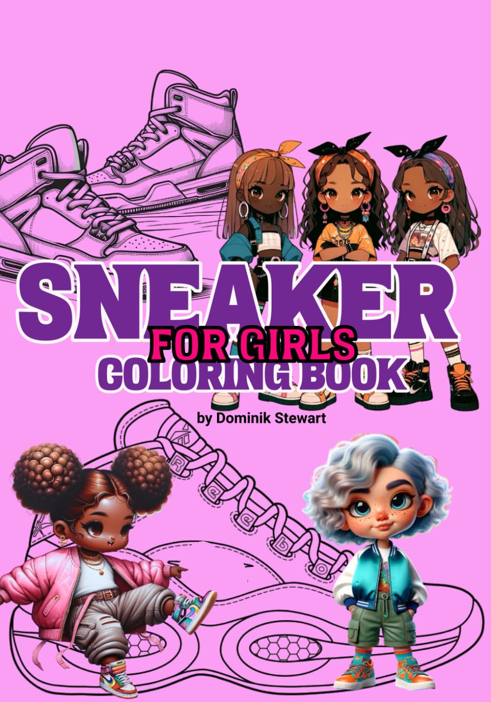 Sneaker: Coloring Book for Girls