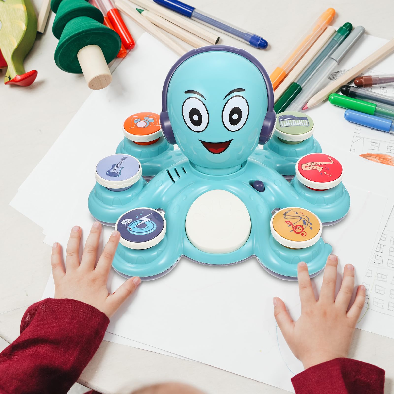 Juguete Eléctrico de Plástico Azul Musical para Niños
