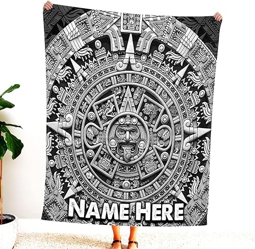 ENCYCOM Manta mexicana azteca personalizada, manta mexicana, mantas y mantas de campo, manta de vellón del suroeste, mantas y mantas para