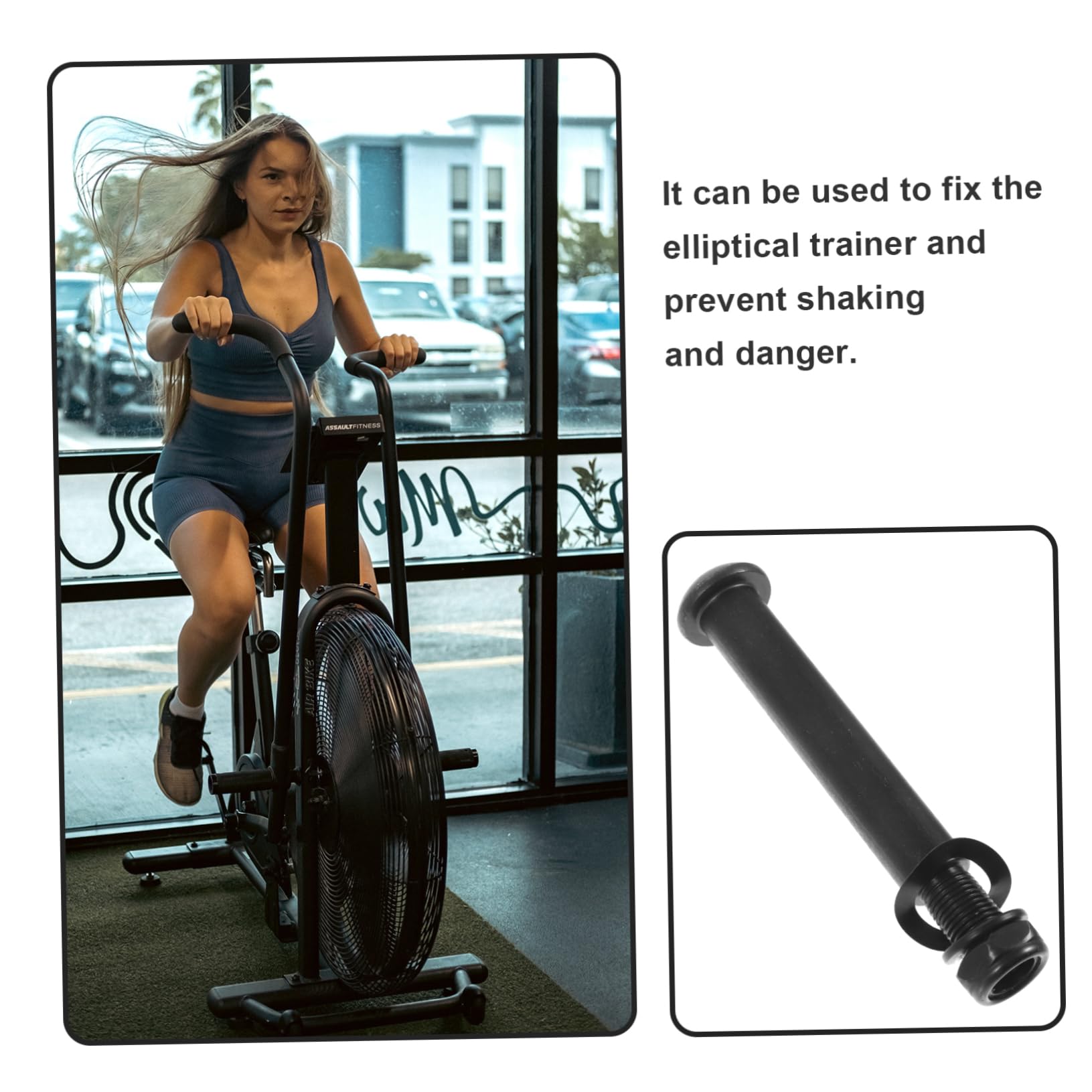 VANZACK 2 Stück Elliptische Drehverschlüsse Rig Trainer Eliptica Stepper Ellipsentrainer Bolzen Motorisierter Ellipsentrainer Zubehör Trainingsgerät Hantel Sechskantmutter Ellipsentrainer