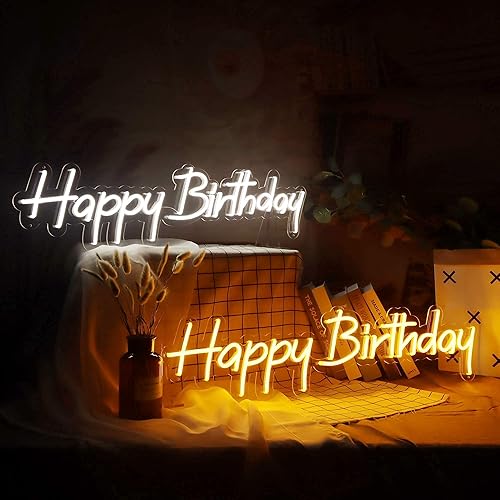 Miniatura 8 de Letreros de luces LED de neón, personalizables, para fiesta, boda, cumpleaños, hogar, dormitorio, uso en interiores, varios tamaños, texto de color,