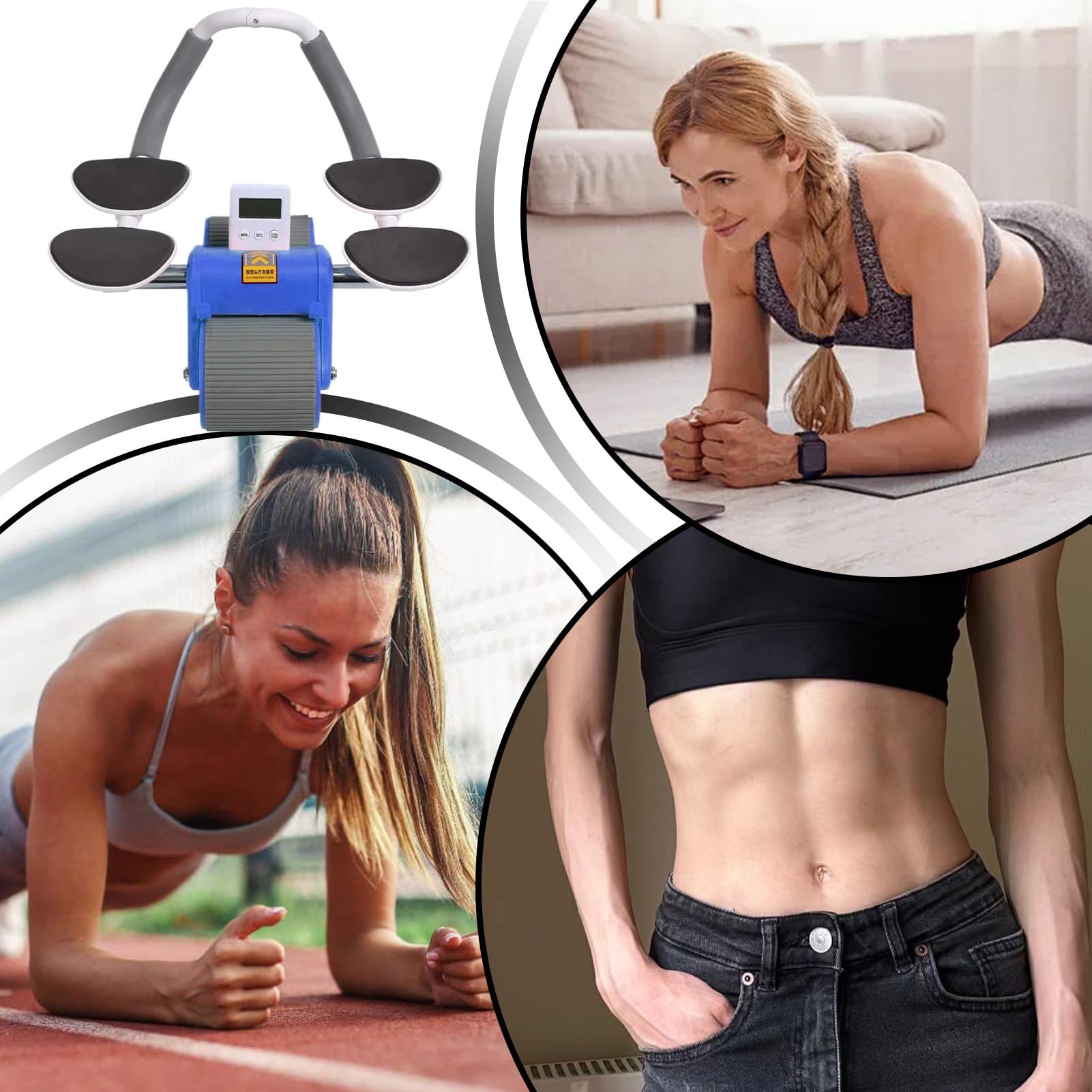 Koła do ćwiczeń Ab - automatyczne koło do odbicia, sprzęt wzmacniający rdzeń, wałek wzmacniający, ćwiczenia fitness pleców do treningu na siłowni w domu mięśnie klatki piersiowej, kompaktowe narzędzie