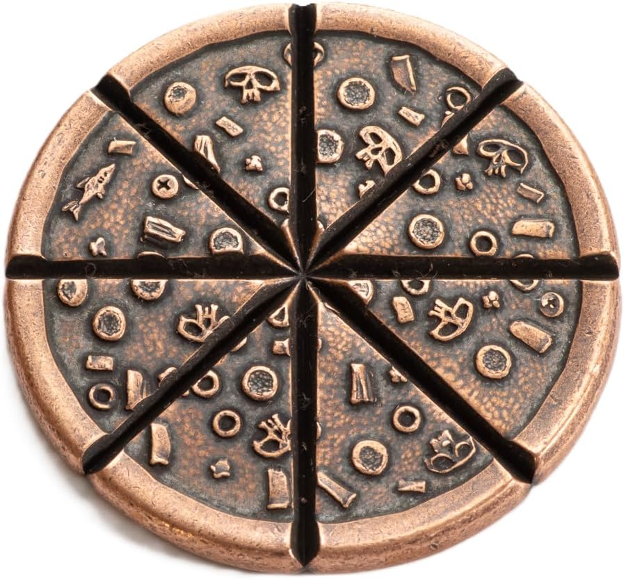 Pizzas of Eight Breakable Supreme Pizza Coin in Solid Copper