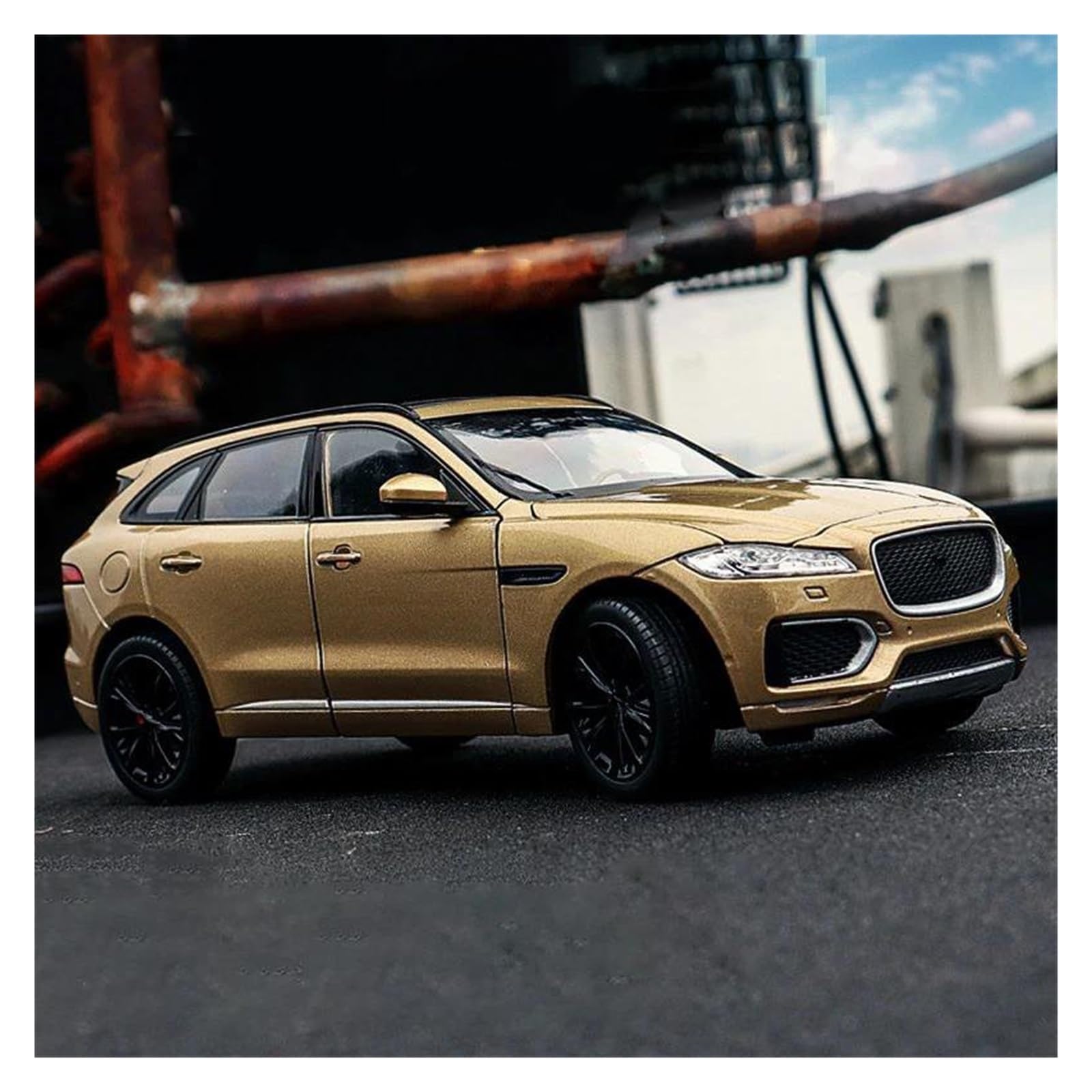 Audsni Gold Die-Cast Diecast Car Model For Jaguar For F-Pace Suv Diecast Model Car
