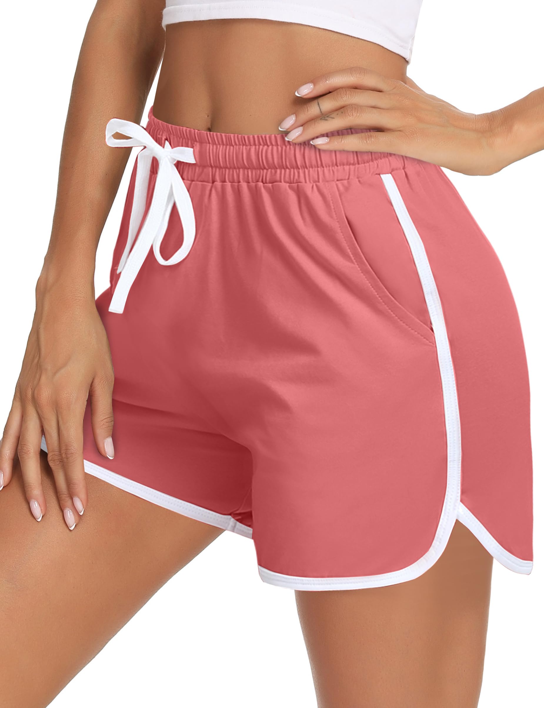 Aseniza Damen Sport Shorts Kurze Sporthose Jogginghose Sommer Sportshorts Running Gym Fitness Shorts 1/2er Pack