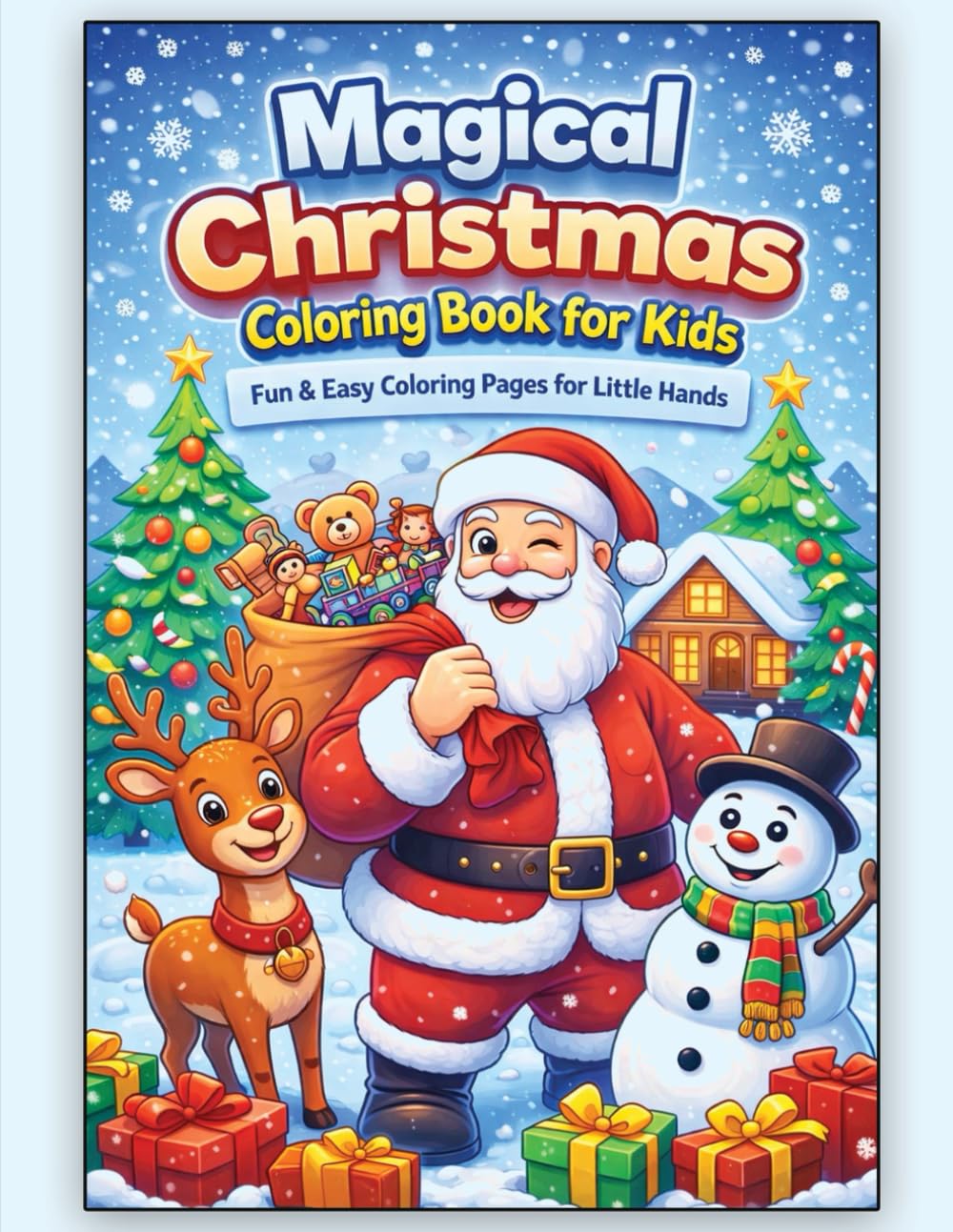 Magical Christmas Coloring Book for Kids: Fun & Easy Coloring Pages for Little Hands | 40 Cute Christmas Designs for Ages