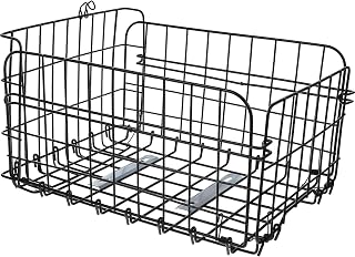 Foldable Bike Basket for Bicycles, Steel Wire Black