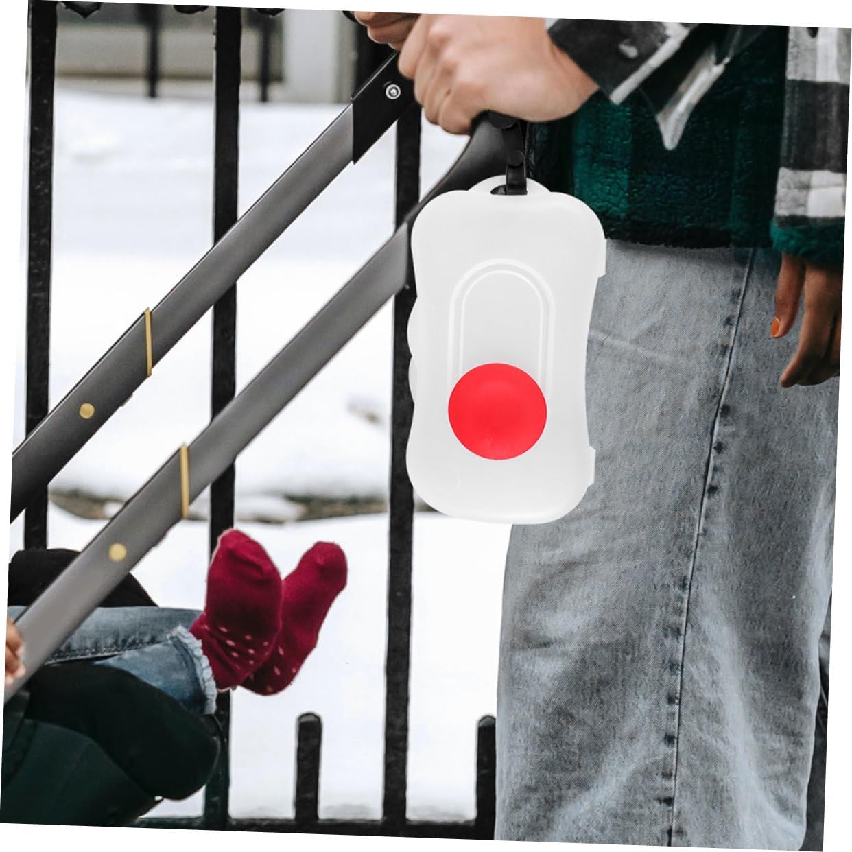 Amosfun 2pcs Portable Wipe Holder with Convenient Design The-go Use and Silicone Wipes Dispenser for Diaper Bags and Strollers