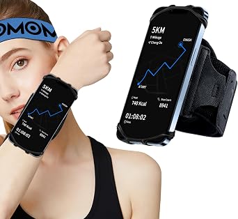Portable Running Armband Smartphone Arm Holder 360  Rotatable and Removable Running Arm Band Compatible with All 4.5-7 Inch Phones, Suitable for iPhone 16/Pro/ProMax/15/14/13/mini/Pro Max/XS/XR