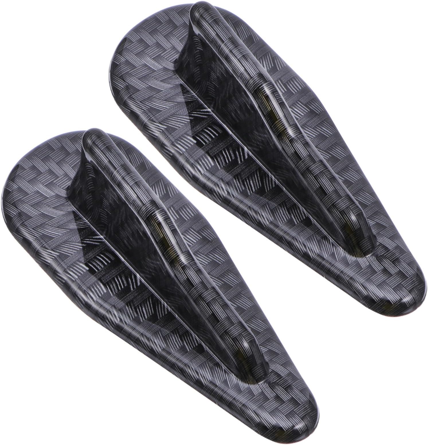 2 Pcs Car Roof Shark Fin Diffuser Spoiler Wing Air Generator Plastic Uv-protected Weatherproof Fit for Cars with Double-sided Adhesive Tape