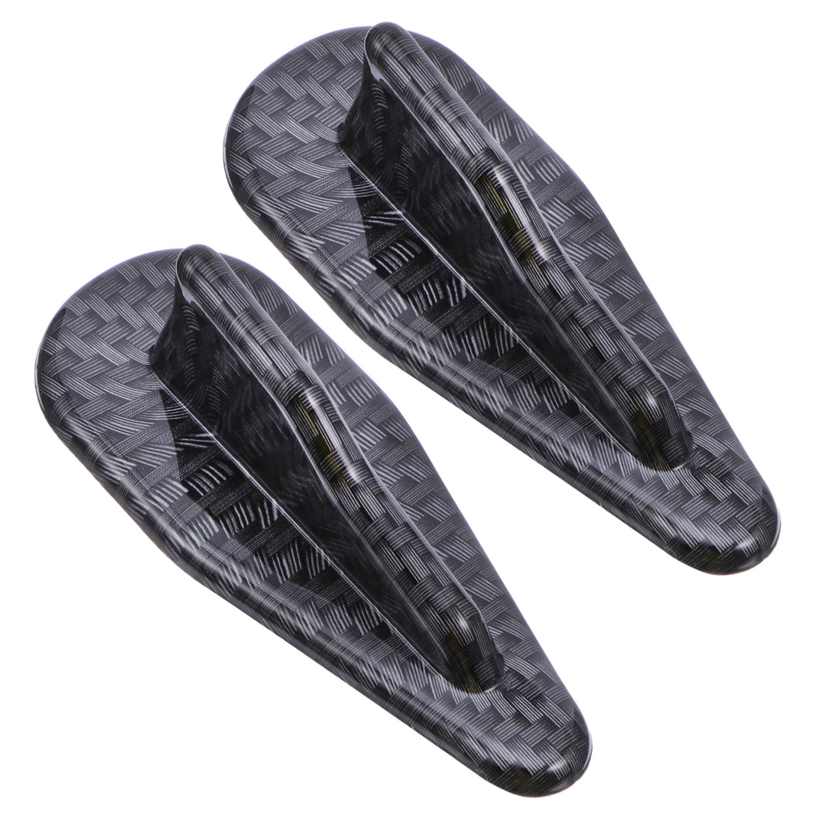 2 Pcs Car Roof Shark Fin Diffuser Spoiler Wing Air Generator Plastic Uv-protected Weatherproof Fit for Cars with Double-sided Adhesive Tape