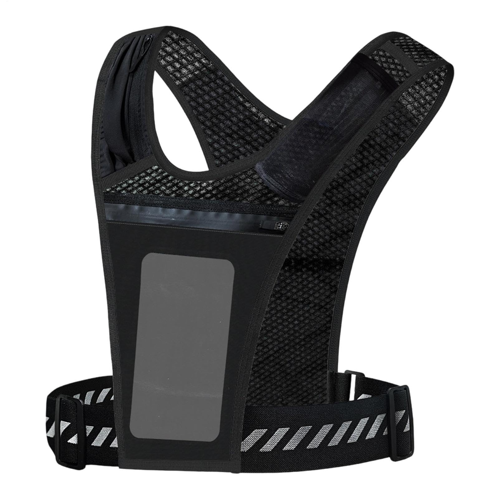 Chaleco de correr impermeable de 20L transpirable con soporte para teléfono y llaves 8