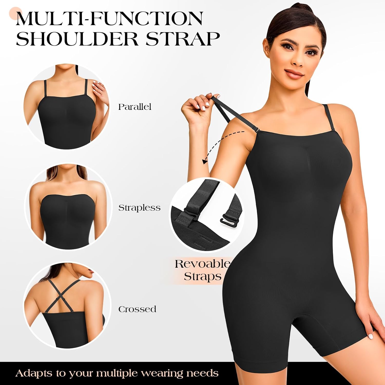 NaTen Strapless Shapewear Tummy Control Seamless Jumpsuit Shapewear Bodysuit Butt Lifter Thigh Slimmer Body Shaper - Image 3