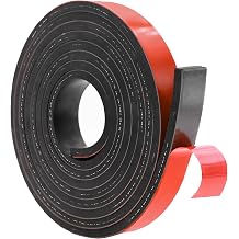 DOBTIM Adhesive Reinforced Solid Rubber Sheets, Rolls & Strips Cloth Inserted 3/16 .187" Thick X 1" Wide X 10Long, Neoprene Strips Tensile-Resistant Tougher Projects
