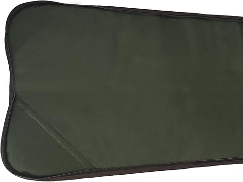 Miniatura 3 de TOURBON Funda verde suave para rifle, 50 pulgadas, nailon 600D, sin acolchado, correa ajustable y soporte para anillo, patrón de camuflaje