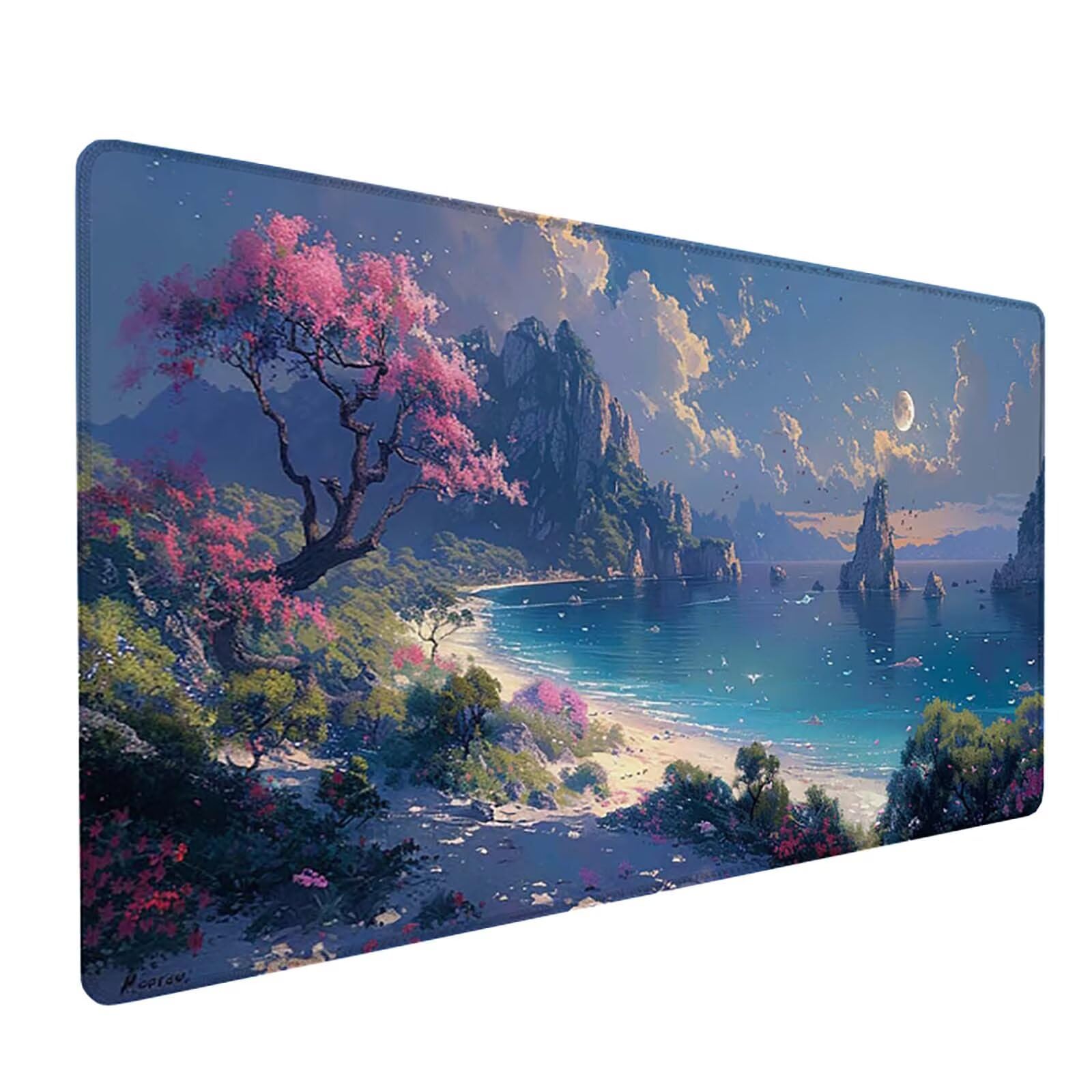 Podkładka pod mysz XXL 1600x800x3mm, niebieska podkładka pod mysz do gier z antypoślizgową gumową powierzchnią, poprawia precyzję i szybkość, komputer dla gracza i akcesoria biurowe, prezent dla