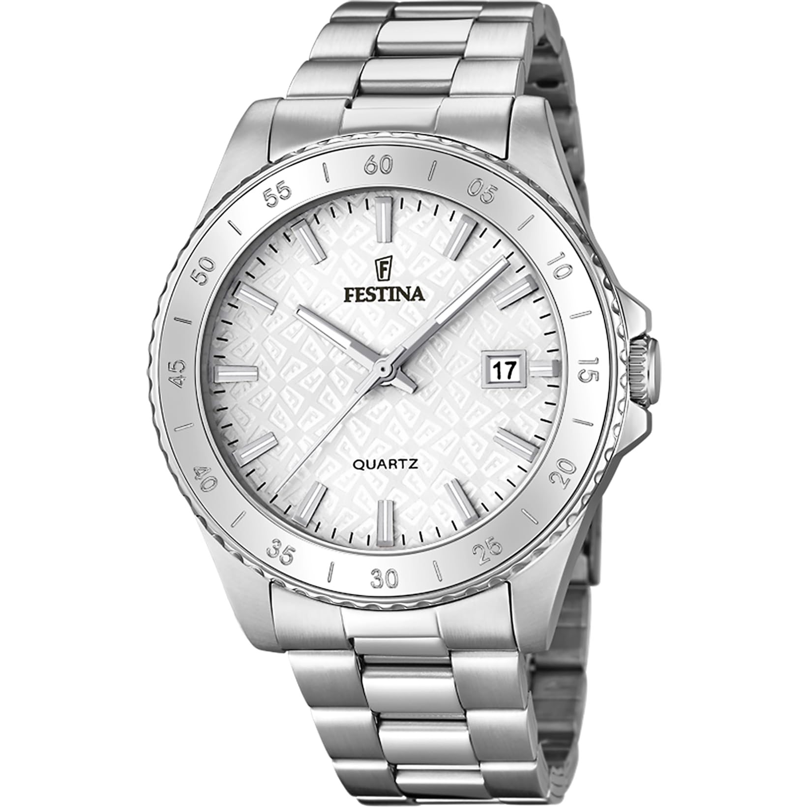 Festina Orologio Donna Analogico in Acciaio Inossidabile 316l Argentato | Movimento al Quarzo, Vetro Minerale ad Alta Resistenza, Impermeabile 5 ATM, Calendario, Special Prices F20428/1