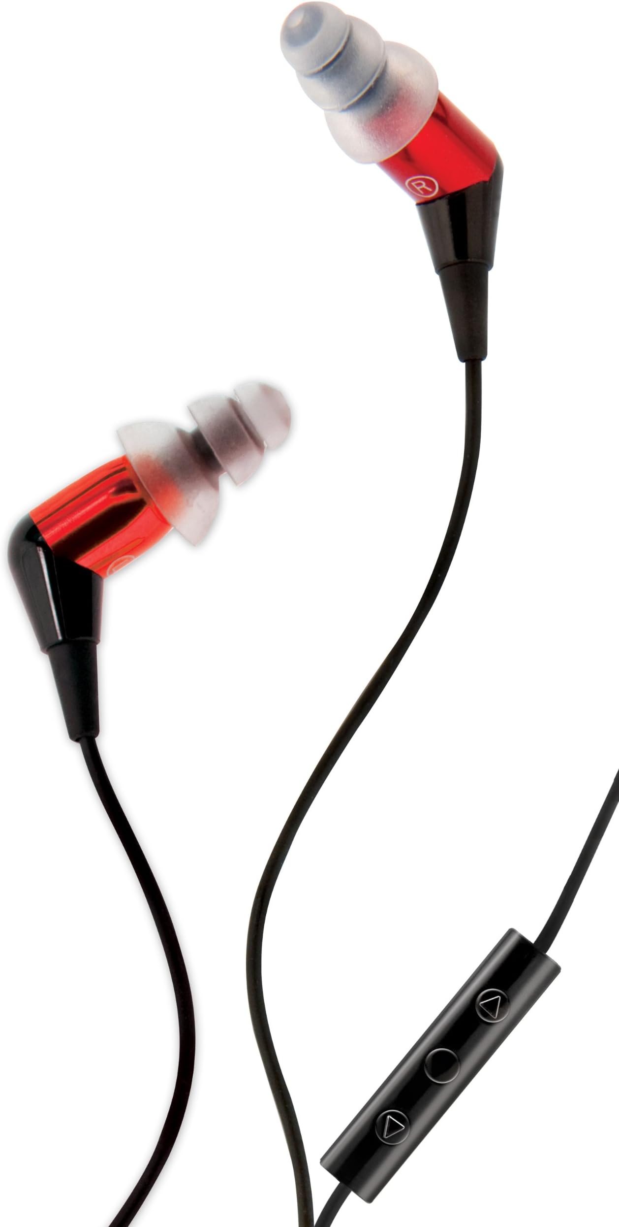 Apple Headset with Awareness App, In-line control, Etymotic MC3 Stereo-Red