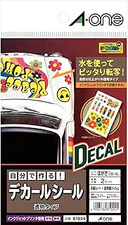 エーワン 自分で作るデカールシール 透明 はがき 2セット 81024