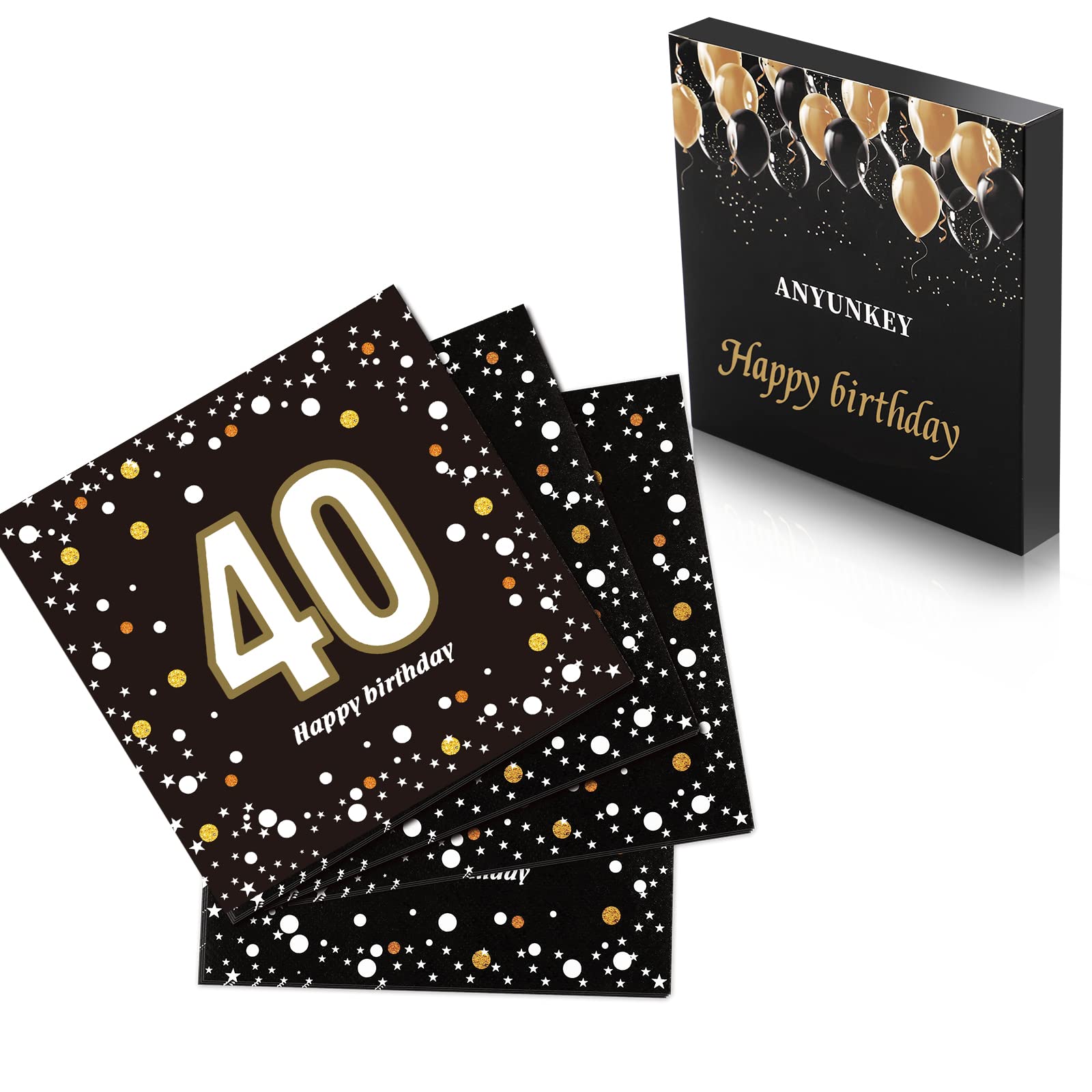 PAW - Serviette Papier 3 Plis (33 X 33 Cm) I Lot De 20 I Pour Les Fêtes, Les Anniversaires, Les Célébrations I Décoration De Table Idéale Fête D' Anniversaire - Ballon De