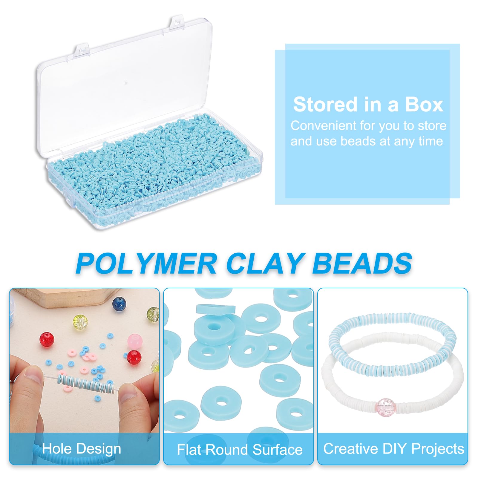PATIKIL 4000 Pcs Clay Beads Bracelet Making Kit - Image 3
