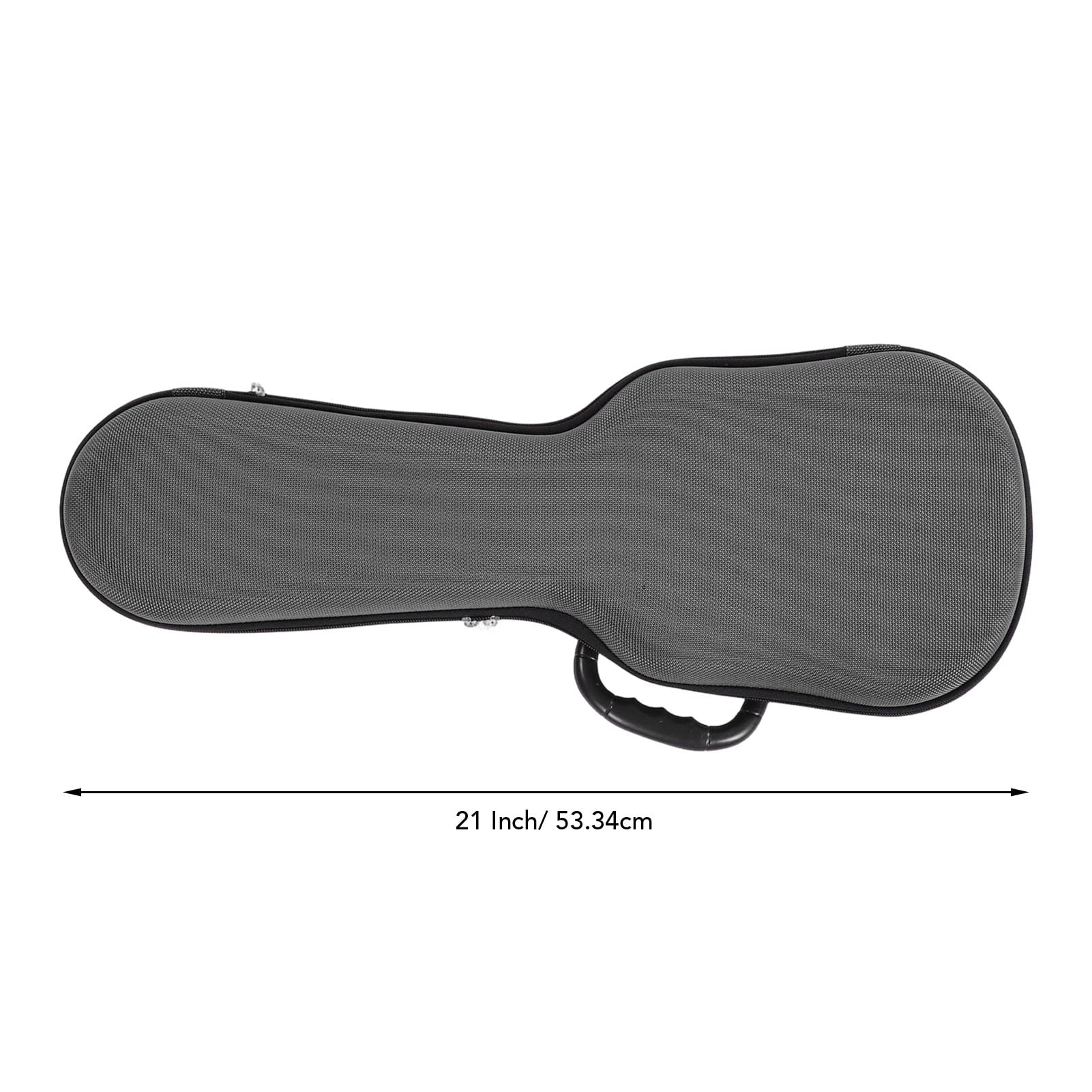 VGEBY 21-Zoll-Akustikgitarrentasche, 1200D-Polyester-Gigbag mit Abnehmbarem Schultergurt, Plüsch-Innenhalsschnalle, Ergonomischer Griff für Reisen, Studenten, Spieler, Ukulele (Gray)