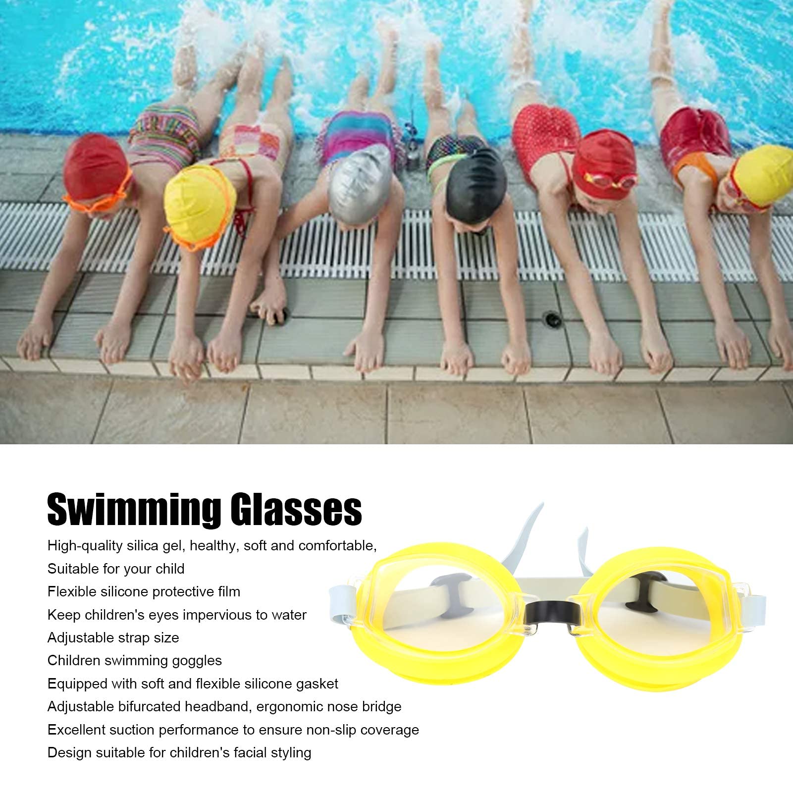 Occhialini Da Nuoto Victoper Con Tappi Orecchie - Protezione UV, Antiappannamento, Regolabile