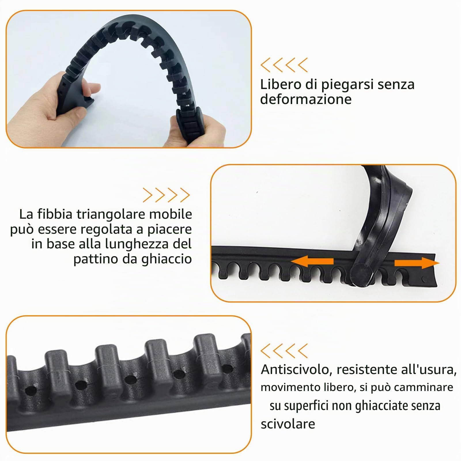 1 Paio Protezioni Pattini Ghiaccio, Accessorio Protezione Pattino Hockey con Fibbia Regolabile e Fori Acqua Filtraggio, Coperture Protettive Lame per Scarpa Pattinaggio Artistico, Bambini, Adulti