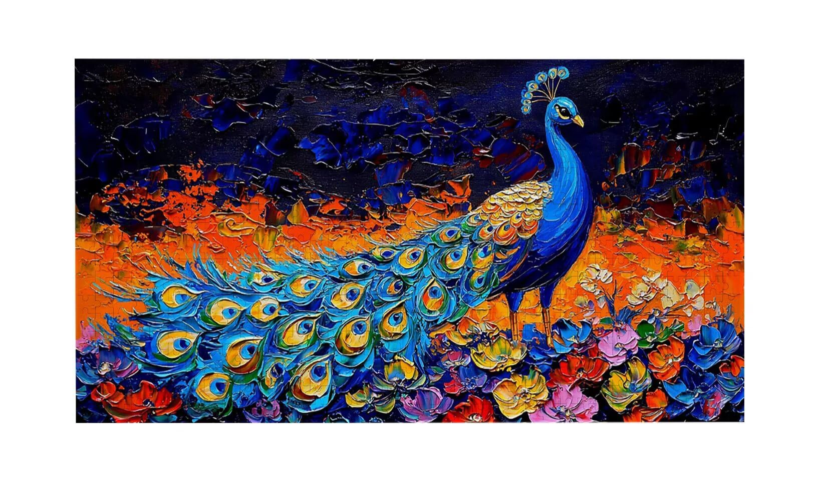 Puzzle dla dorosłych 1692 elementy, kolor pawi puzzle, trudne, wyzwanie, puzzle idealnie pasują, napis na plecach, prezent dla seniorów (179x31cm) v-608