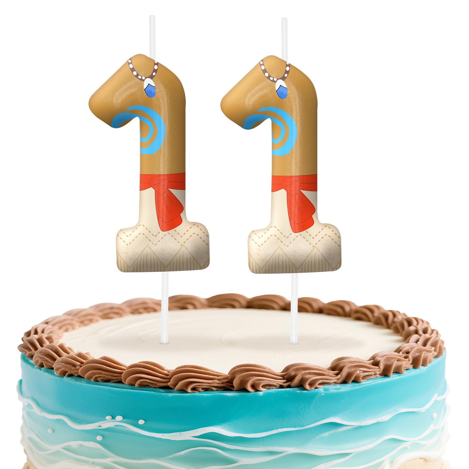 Hawaii Number 11 Birthday Candles, Island Themed Cake Topper for Boys Girls Cake Decorations, Birthday Decorations Party Supplies, Number Candles for Party Decor