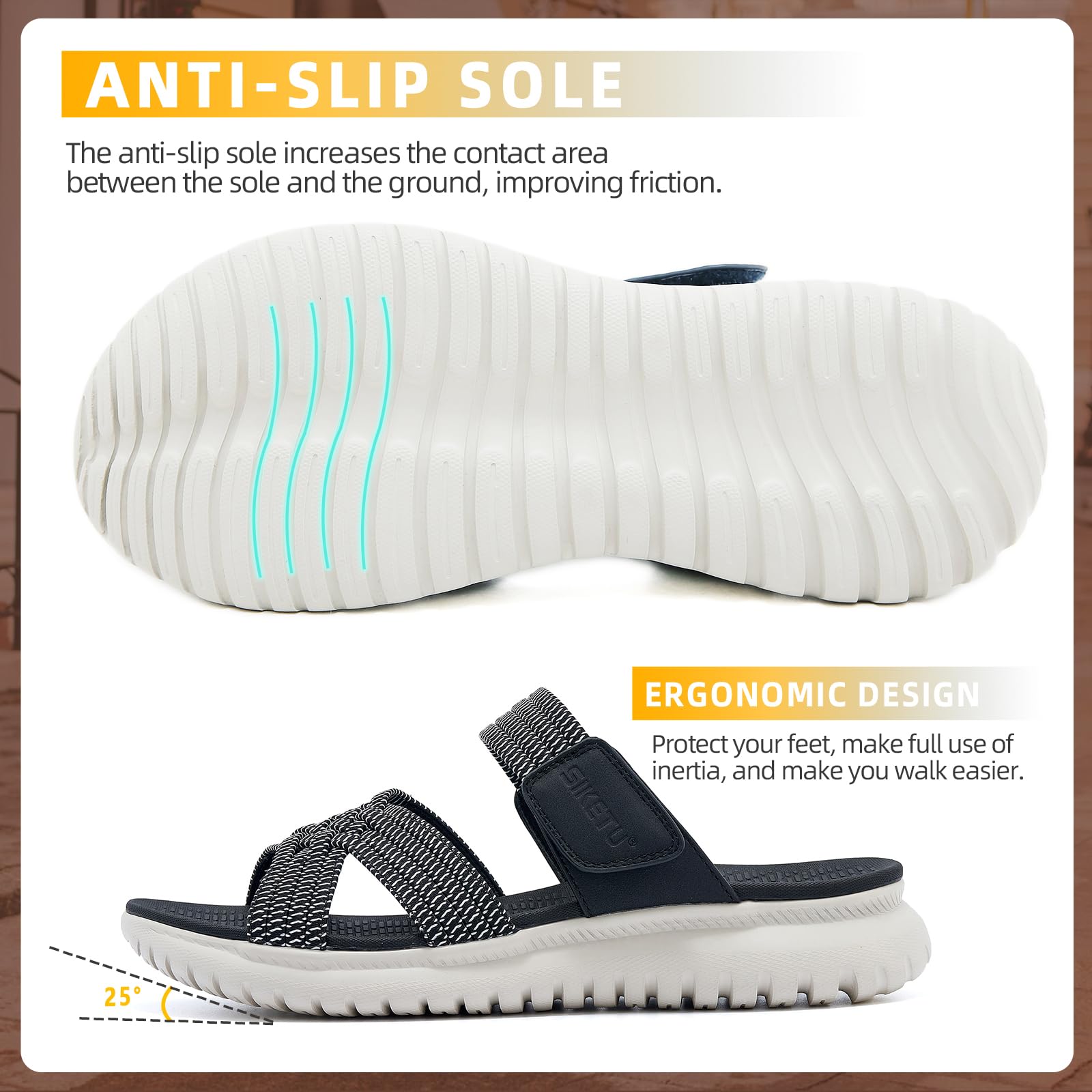 Acfoda Sandalias de Mujer Moda de Verano Zapatillas cómodas con Soporte ortopédico Zapatos Elegantes Informales Suaves y livianos Talla 35-42 EU