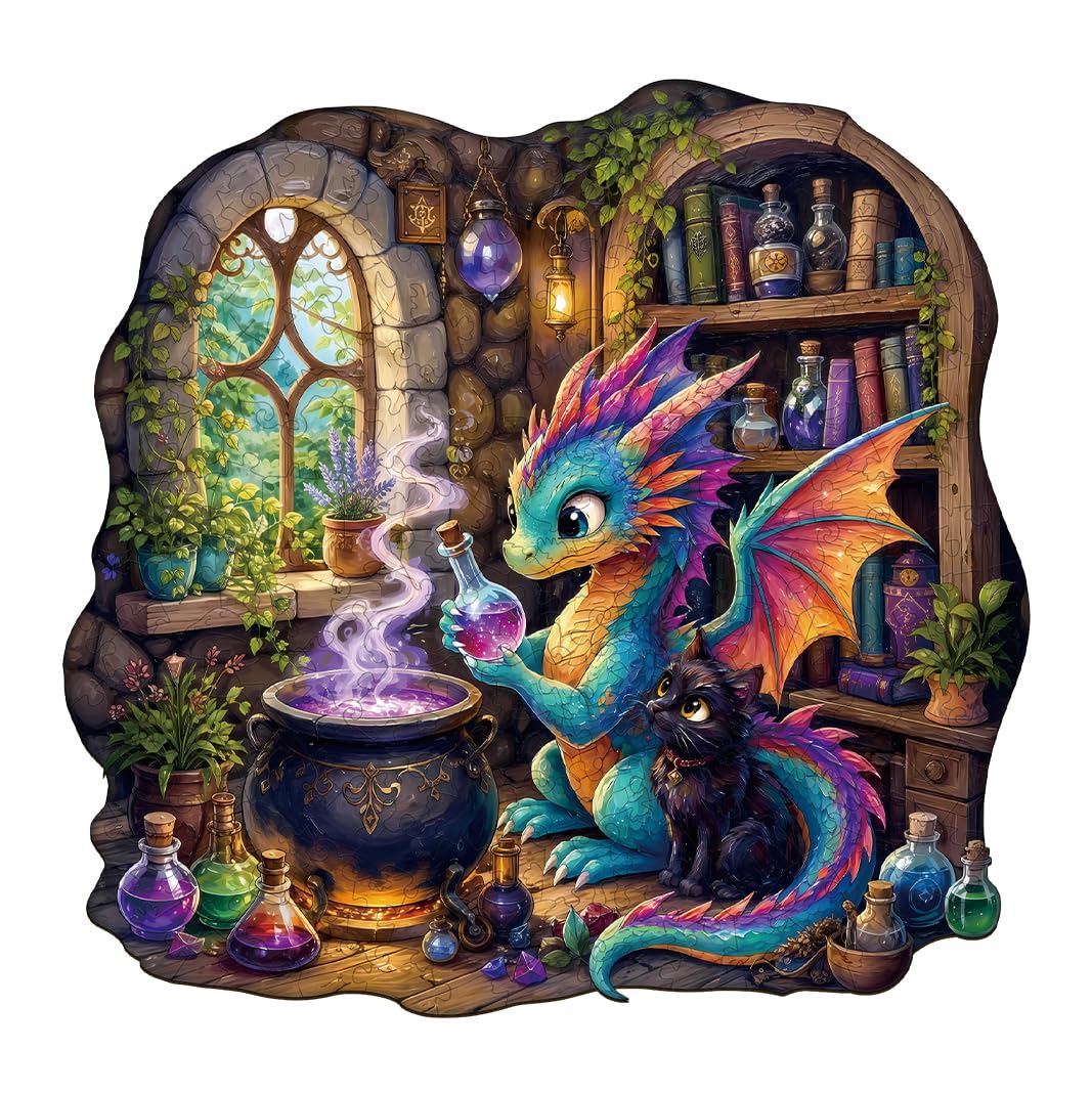 WOODBESTS Wooden Puzzles for Adults, Potionlight Evening Wooden Puzzle, Irregular Unique Puzzles, Beautiful Gifts for Puzzle Lovers (13.4 * 13 in 270pcs)