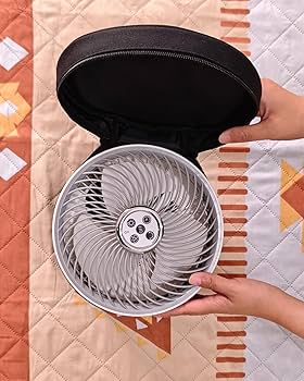 多機能コードレス扇風機(収納ケース付き) 昨年一部店舗で販売し、売り切れが続出した折りたためる