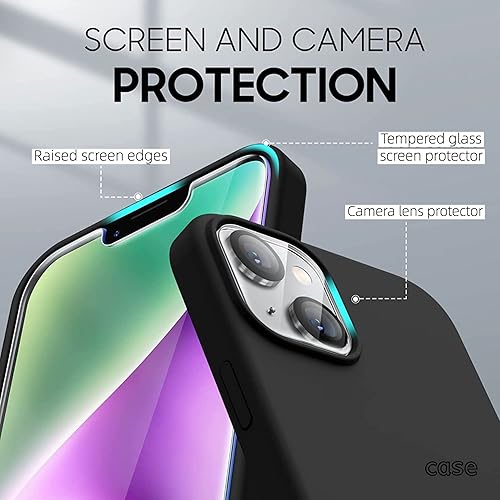 Miniatura 2 de Case 3 en 1 para iPhone 13, silicona delgada y ligera, TPU a prueba de golpes con forro de microfibra suave antiarañazos protector de pantalla +