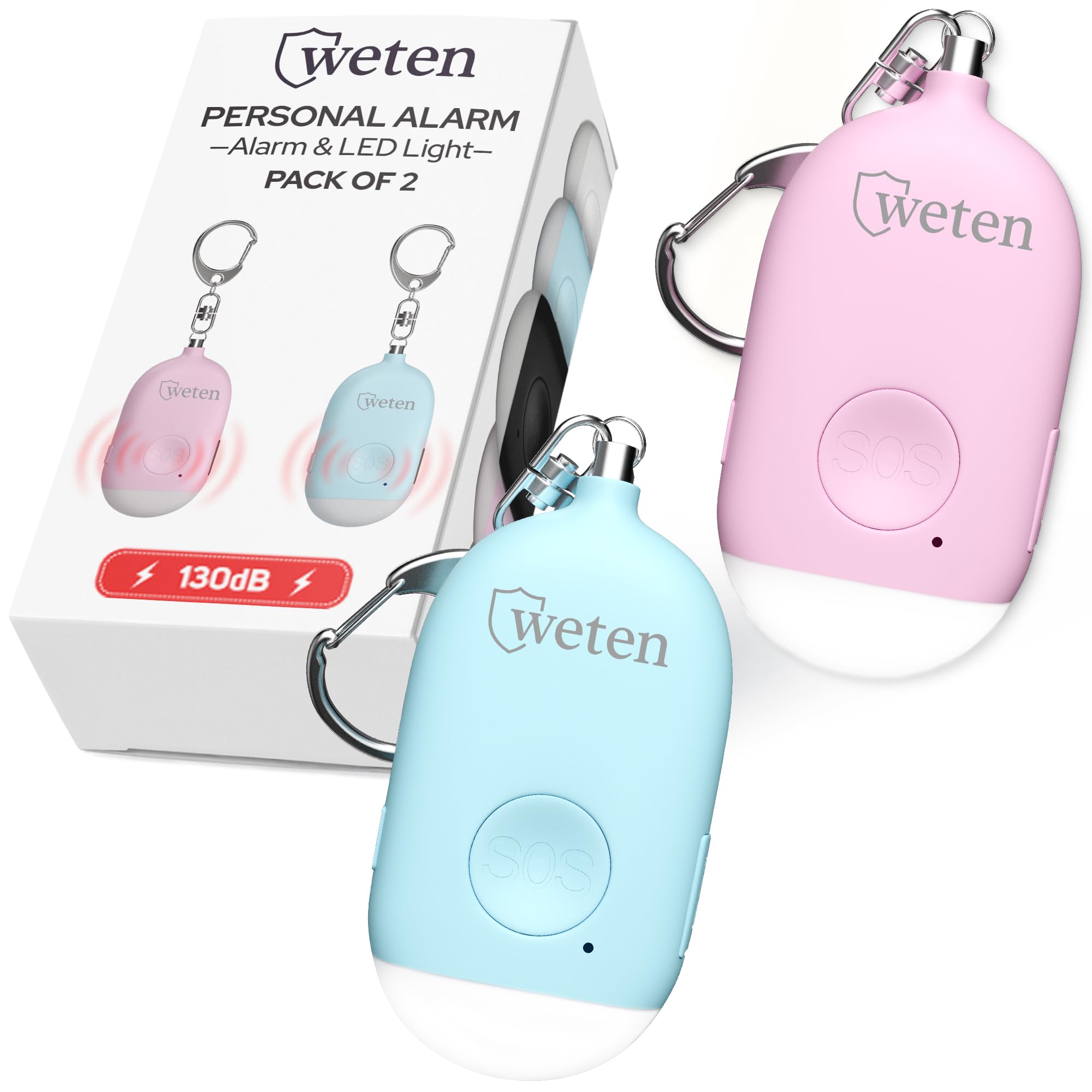 Amazon.com: Weten Rechargeable Personal Alarm Keychain - 130dB