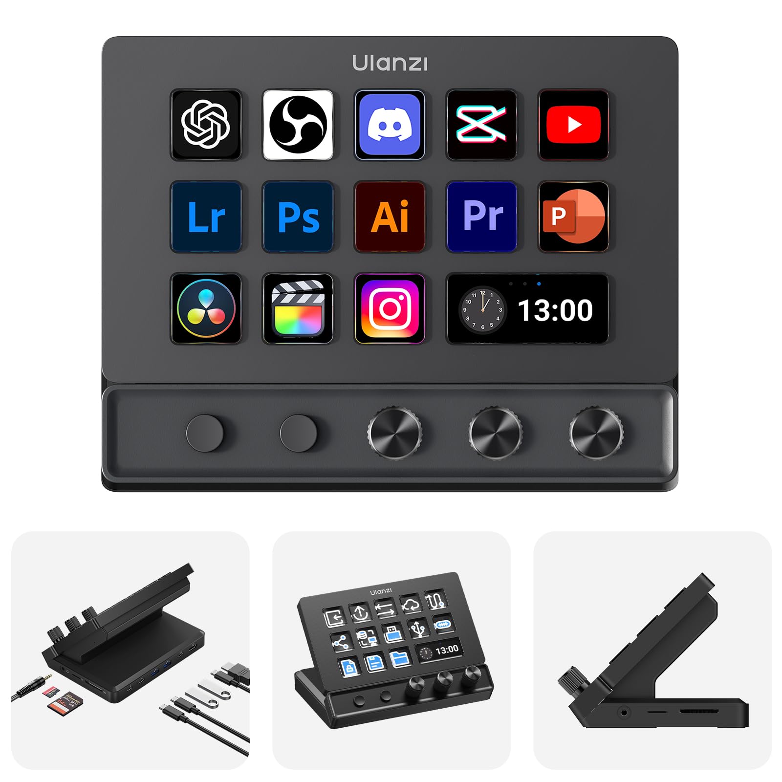 ULANZI D200X Macro Pad, Streaming Deck Stream Controller