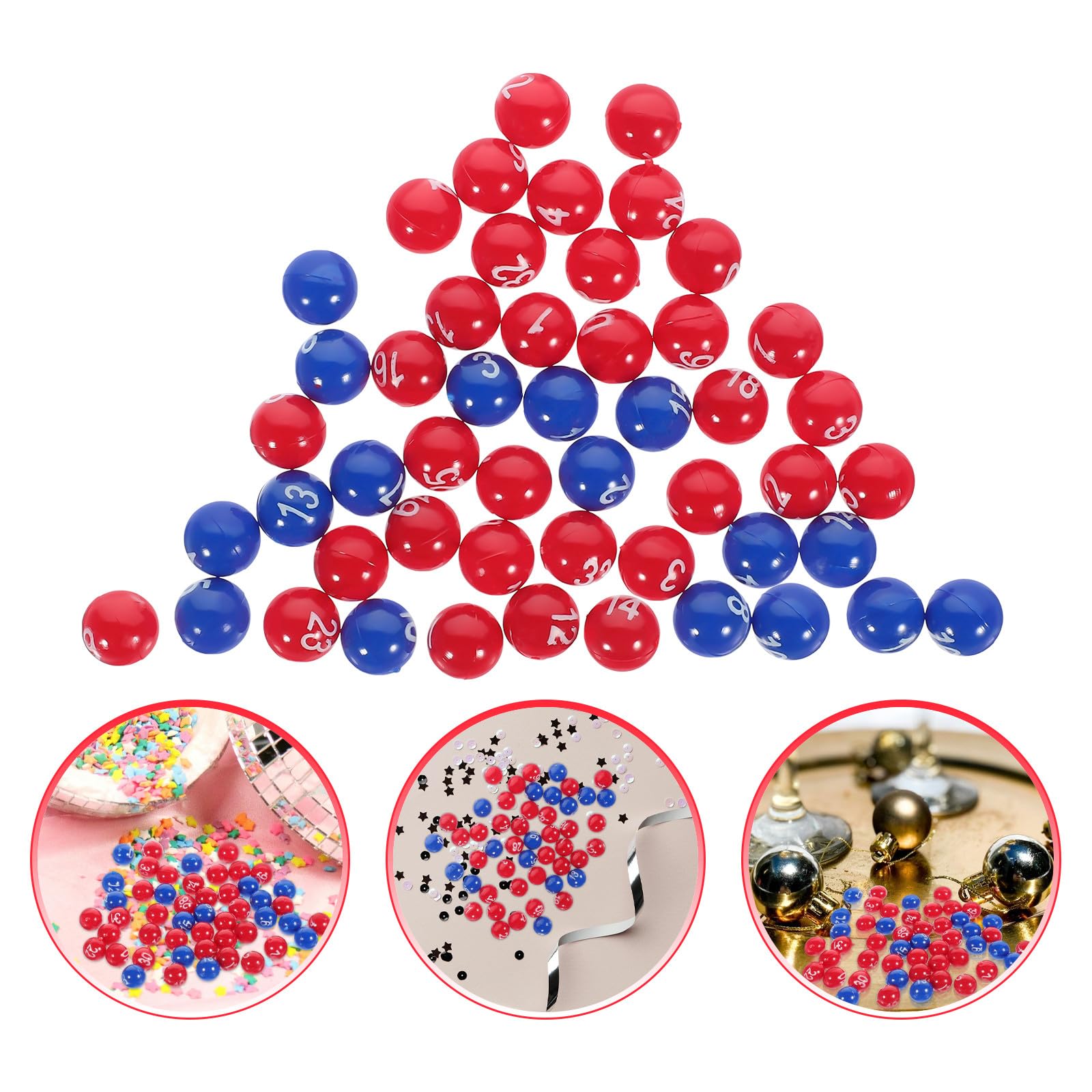 SHINEOFI Boule de Loto en Plastique Légère et Facile à Lire pour Jeu du Loto, Accessoires de Ballons de Jeu pour Ambiance de Fête et Activités de Bingo