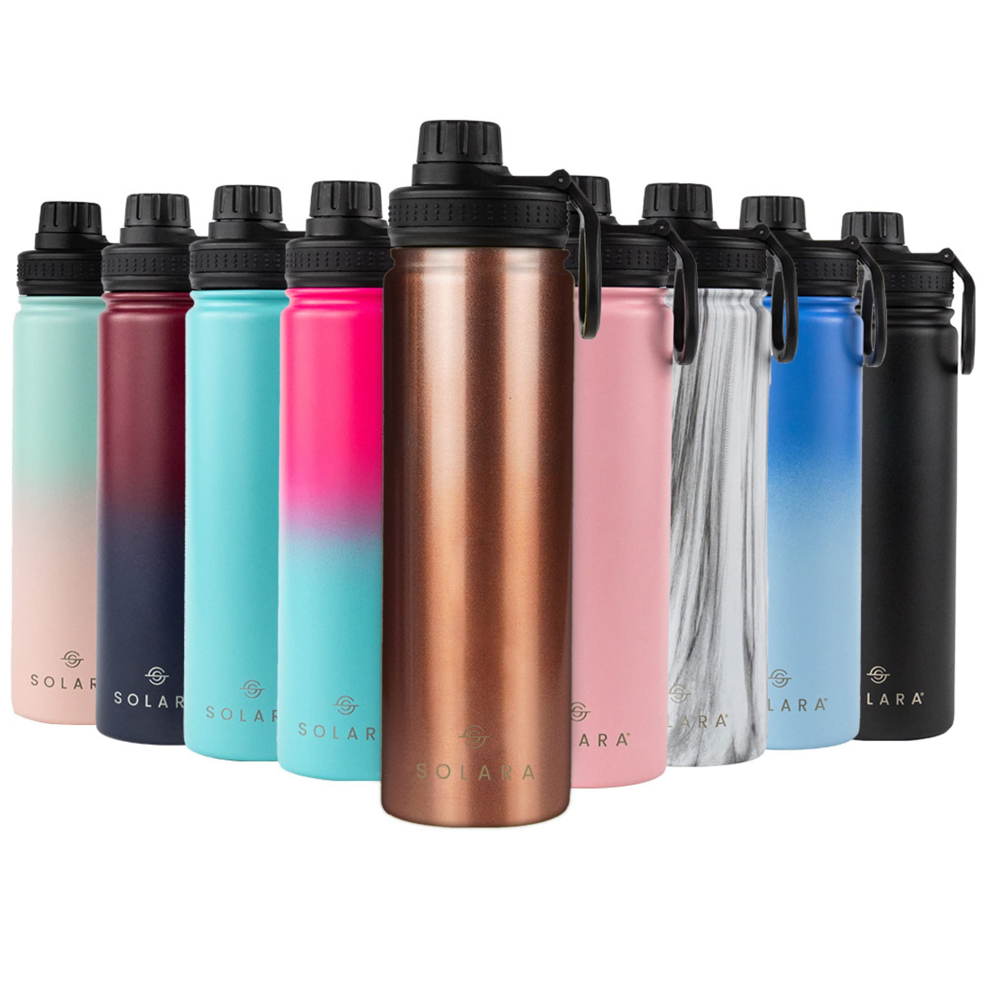 SOLARA Insulated Water Bottle 650ml, Hot, Thermosteel Water Bottle for Travel, Home, Office, School, Gym, Adults - Water Bottle Hot and Cold, Sipper Bottle, Rose Gold