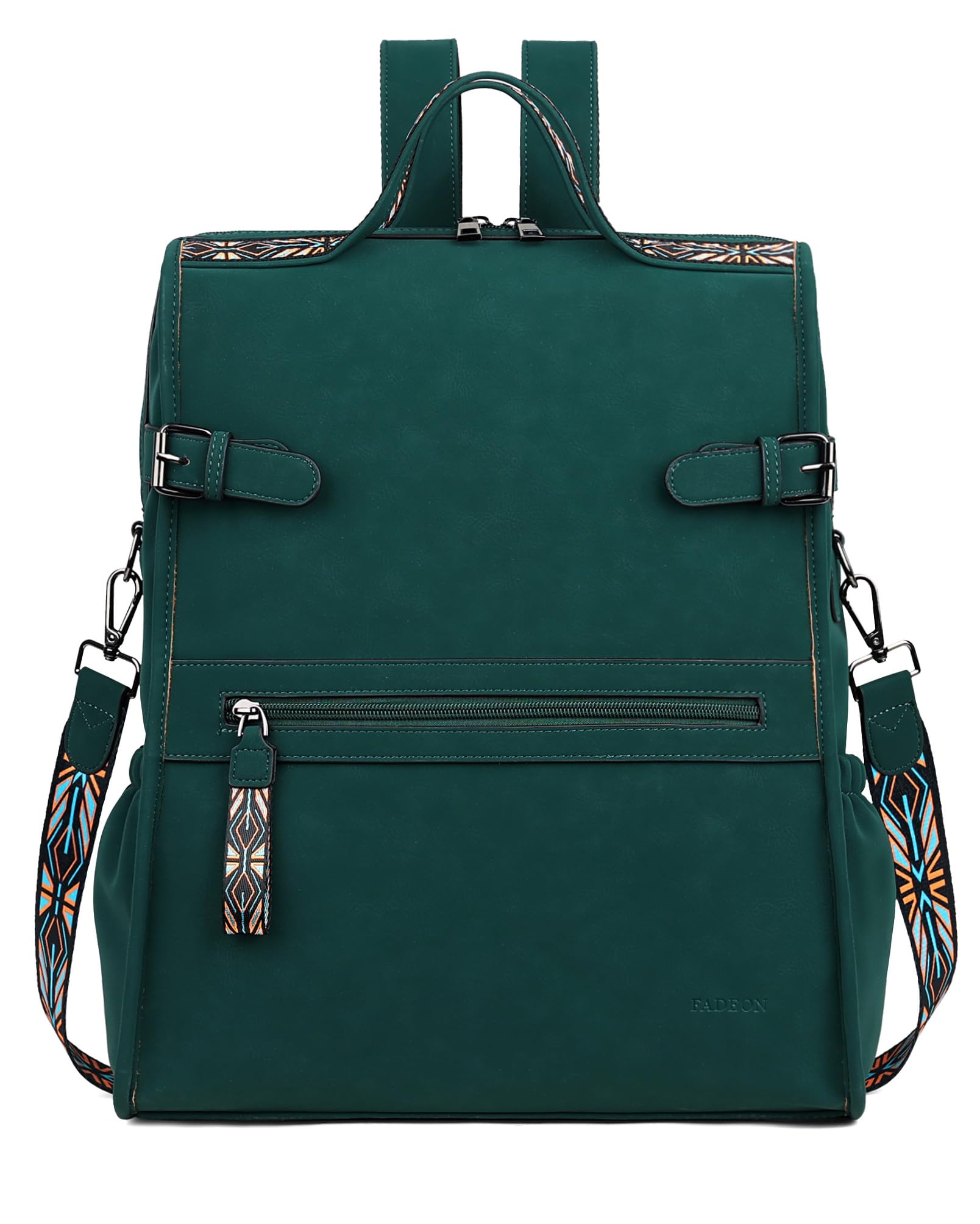 Suede Computer Backpack FADEON Leather Laptop Backpack for Women, Designer Ladies Work Travel ...