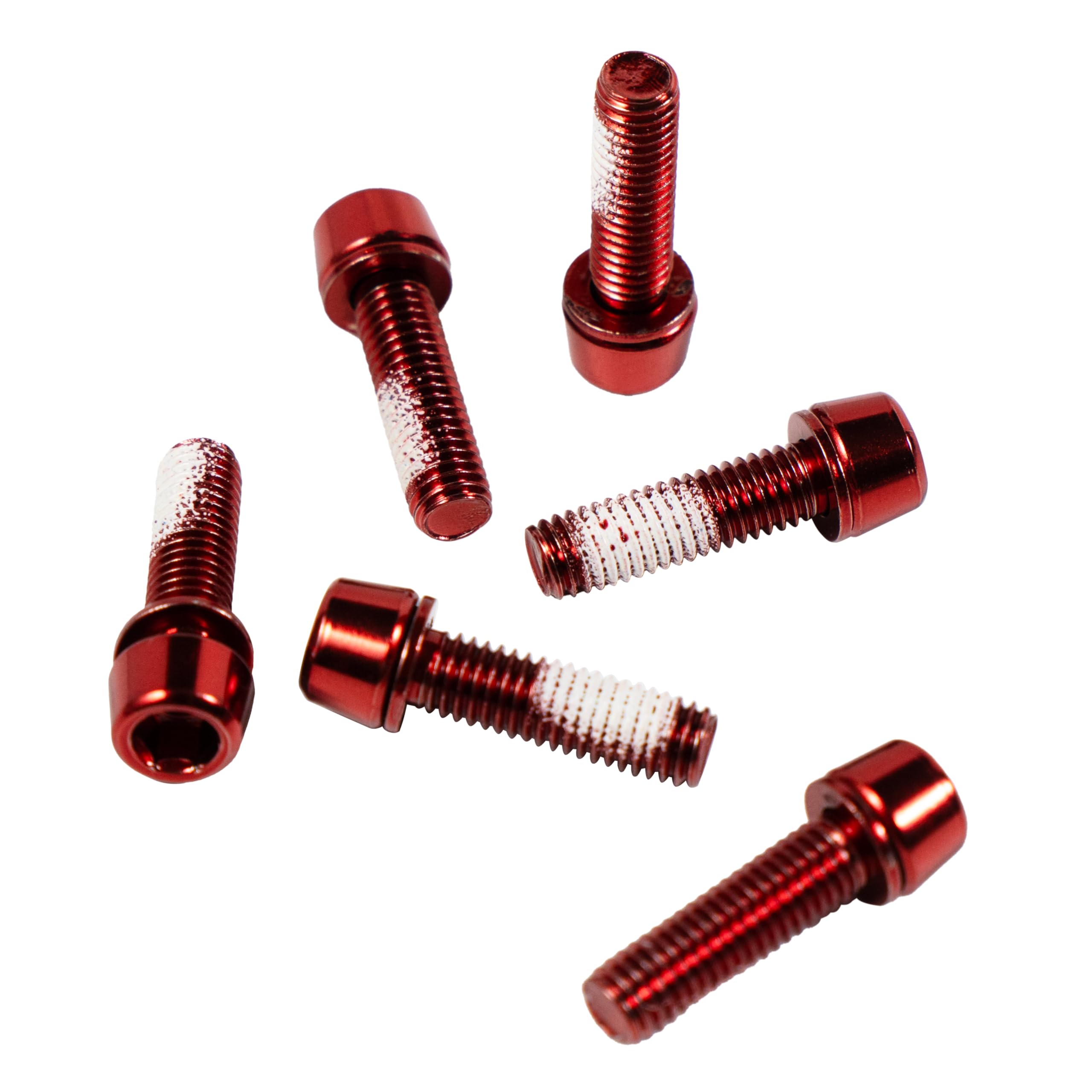6 Pcs Vis en Alliage de Titane M5 x 18mm avec Rondelles pour Potence de Vélo MTB, Lot de 6 [Couleur Titane 6 Pcs Vis en Alliage de Titane M5 x 18mm avec Rondelles pour Potence de Vélo MTB, Lot de 6 [Couleur Titane